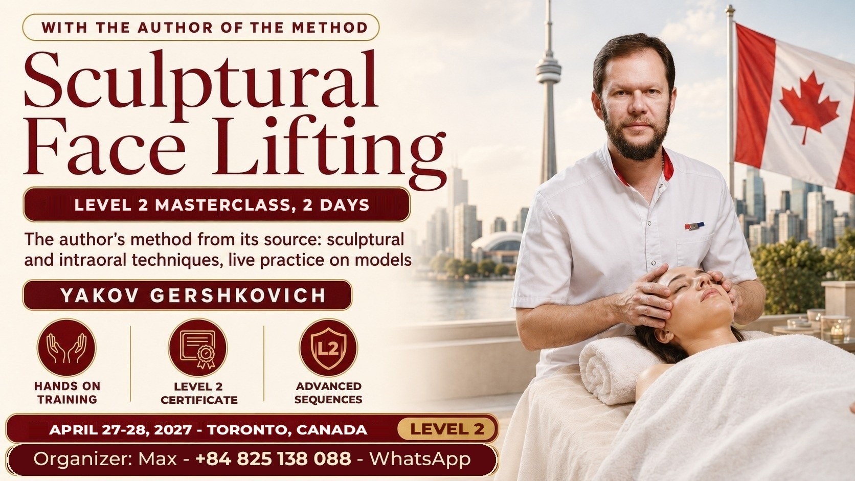 Sculptural Face Lifting Level 2 Masterclass with Yakov Gershkovich - Toronto, 27-28 April 2027